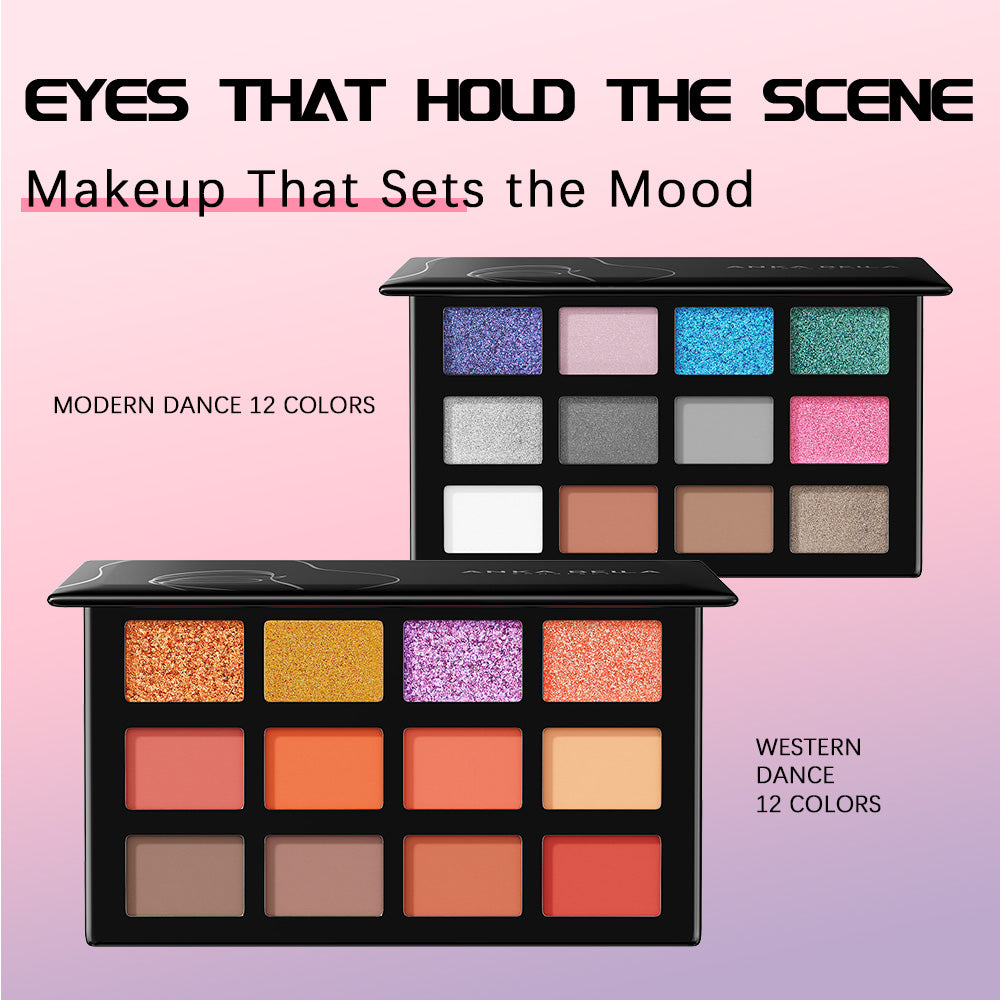 Modern Vibrance /Western Dazzle 12-color eyeshadow palette Anka Bella