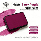 Anka Bella Matte Berry Purple solid face paint cake 50g, professional water‑based high pigment rich berry purple face and body art paint