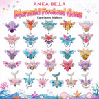 Anka Bella Mermaid forehead gems mixed designs, seashell mermaid tail starfish self adhesive face gems stickers