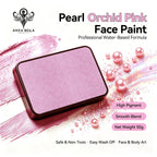 Anka Bella Pearl Orchid Pink solid face paint cake 50g, professional water-based high pigment shimmer soft orchid pink pearl face and body art paint