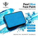 Anka Bella Pearl‑Blue solid face paint cake 50g water‑based professional face body art paint high pigment shimmer vibrant pearl blue