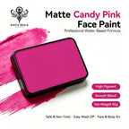 Anka Bella Matte Candy Pink solid face paint cake 50g, professional water‑based high pigment bright candy pink face and body art paint