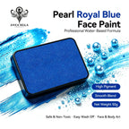 Anka Bella Pearl Royal Blue solid face paint cake 50g water‑based professional face body art paint high pigment shimmer rich pearl royal blue