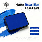 Anka Bella Matte Royal Blue solid face paint cake 50g, professional water‑based high pigment deep saturated royal blue face and body art paint