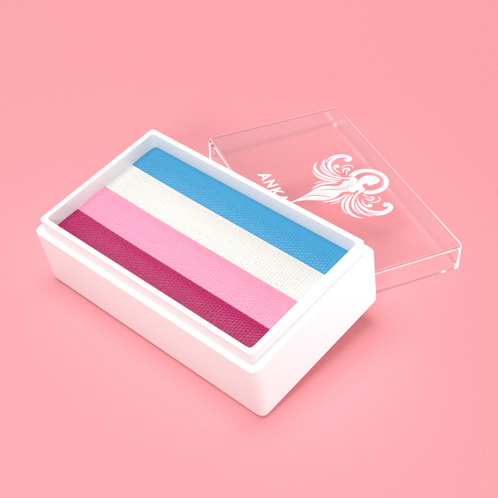 Rose Elsa Rainbow Strips Face Paintings, Anka Bella