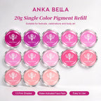 Anka Bella 20g single pink shade water activated face paint refill