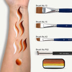 Anka Bella 4 Shade Autumn Gold Brown Water Activated Face Paint, Non-Toxic Skin Safe Washable Kids Body Paint for Halloween Cosplay Anka Bella