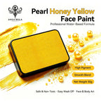 Anka Bella Pearl Honey‑Yellow solid face paint cake 50g water‑based professional face body art paint high pigment shimmer warm honey golden pearl face paint