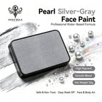 Anka Bella Pearl Silver‑Gray solid face paint cake 50g water‑based professional face body art paint high pigment shimmer cool pearl metallic silver‑gray