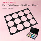Anka Bella face paint box foam liner with 12 round cutouts, makeup case replacement insert