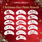 16 designs Anka Bella reusable Christmas arc face painting templates