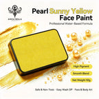 Anka Bella Pearl Sunny‑Yellow solid face paint cake 50g water‑based professional face body art paint high pigment shimmer bright sunny yellow pearl