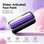 Anka Bella water-activated face paint purple palette, 13g net weight 58x25x14mm, non-toxic safe vibrant colors designed for kids easy to clean