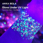 Anka Bella Iridescent Green Gold Glitter, Star & Moon Sequins for Face & Body Festival Makeup Anka Bella