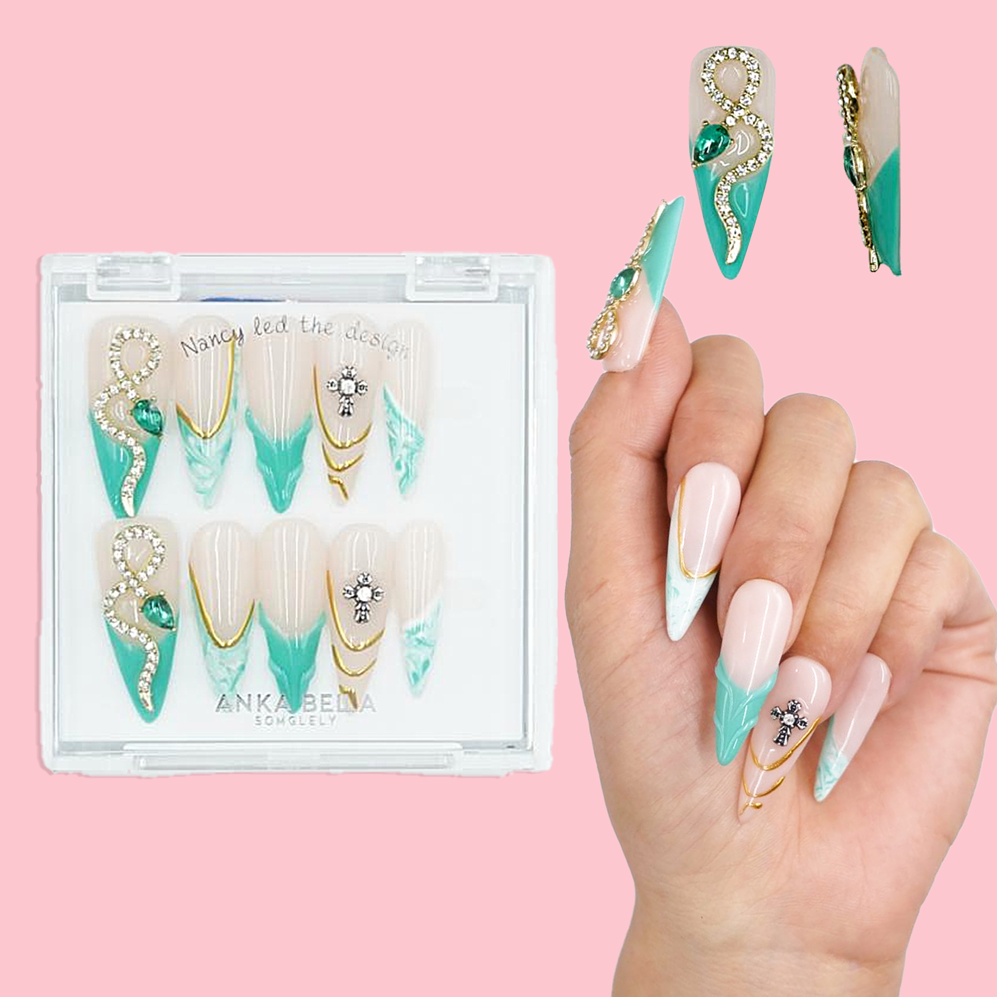Opal glitter nails-Anke Bella