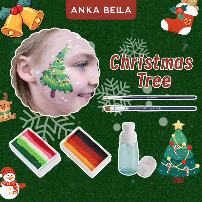 Kit de pintura facial navideña
