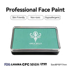 Anka Bella professional UV turquoise face paint, skin friendly non-toxic hypoallergenic, FDA LHAMA CPC MSDS CPSR certified, size 80x50x17mm