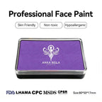 Anka Bella professional matte rich violet face paint palette, skin friendly non-toxic face body paint
