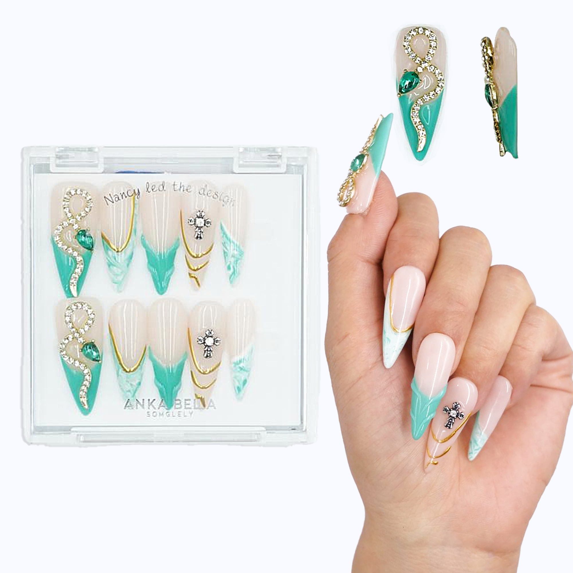 Opal glitter nails-Anke Bella