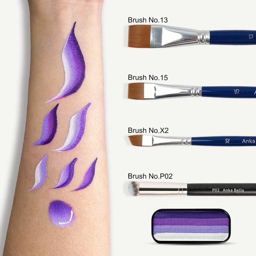 Anka Bella 4 Color Water Activated Face Paint, Non-Toxic Skin Safe Washable Kids Body Paint for Halloween Cosplay Party Anka Bella