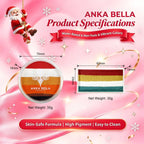 Anka Bella 30g water based split cake face paint, skin safe easy clean face paint specifications