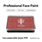 Anka Bella Pearl Reddish‑Brown face paint, skin‑friendly non‑toxic hypoallergenic with FDA CPSR MSDS LHAMA CPC certification size 80*50*17mm