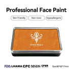 Anka Bella Pearl Sunset‑Orange face paint, skin‑friendly non‑toxic hypoallergenic with FDA CPSR MSDS LHAMA CPC certification size 80*50*17mm