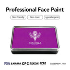 Anka Bella professional UV purple face paint, skin friendly non-toxic hypoallergenic, FDA LHAMA CPC MSDS CPSR certified, size 80x50x17mm