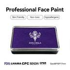 Anka Bella professional matte deep purple face paint palette, skin friendly non-toxic face body paint