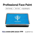 Anka Bella Pearl‑Blue face paint, skin‑friendly non‑toxic hypoallergenic with FDA CPSR MSDS LHAMA CPC certification size 80*50*17mm