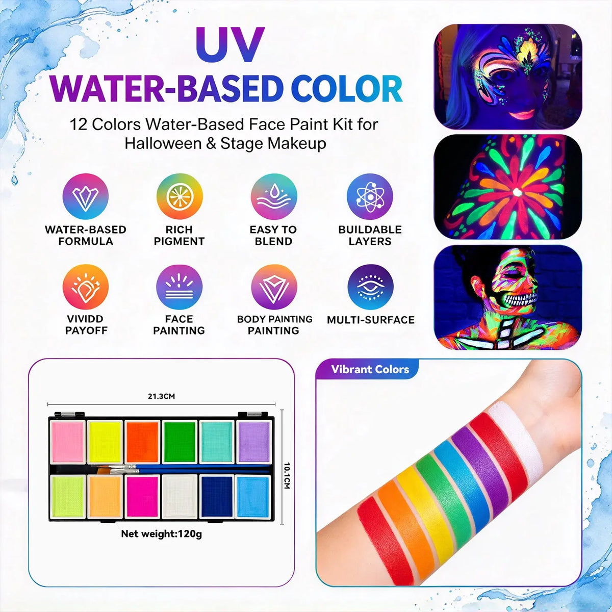 UV face paint
