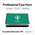 Anka Bella professional matte turquoise face paint palette, skin friendly non-toxic face body paint