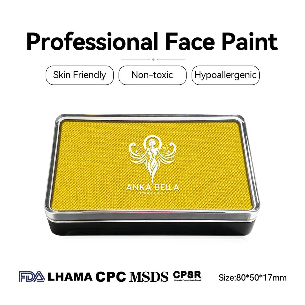 Anka Bella professional face paint, skin friendly non-toxic hypoallergenic, FDA LHAMA CPC MSDS CPSR certified, size 80x50x17mm