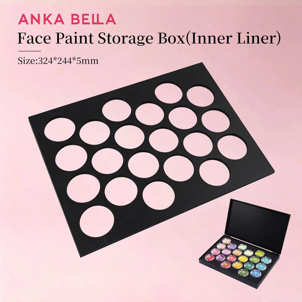 Anka Bella face paint storage foam insert 21  holes, fit face paint jars, artist makeup organizer
