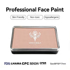 Anka Bella professional matte mauve pink face paint palette, skin friendly non-toxic face body paint