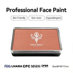 Anka Bella professional matte deep beige face paint palette, skin friendly non-toxic face body paint