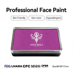 Anka Bella professional matte light purple face paint palette, skin friendly non-toxic face body paint