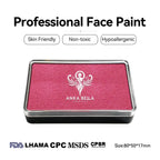 Anka Bella professional pearl fuchsia rose face paint, skin friendly non-toxic hypoallergenic, FDA LHAMA CPC MSDS CPSR certified, size 80x50x17mm