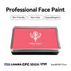Anka Bella professional matte grapefruit red face paint palette, skin friendly non-toxic face body paint