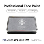 Anka Bella Pearl Silver‑Gray face paint, skin‑friendly non‑toxic hypoallergenic with FDA CPSR MSDS LHAMA CPC certification size 80*50*17mm
