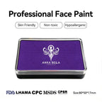 Anka Bella professional matte purple face paint palette, skin friendly non-toxic face body paint
