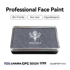 Anka Bella Pearl Black face paint, skin‑friendly non‑toxic hypoallergenic with FDA CPSR MSDS LHAMA CPC certification size 80*50*17mm