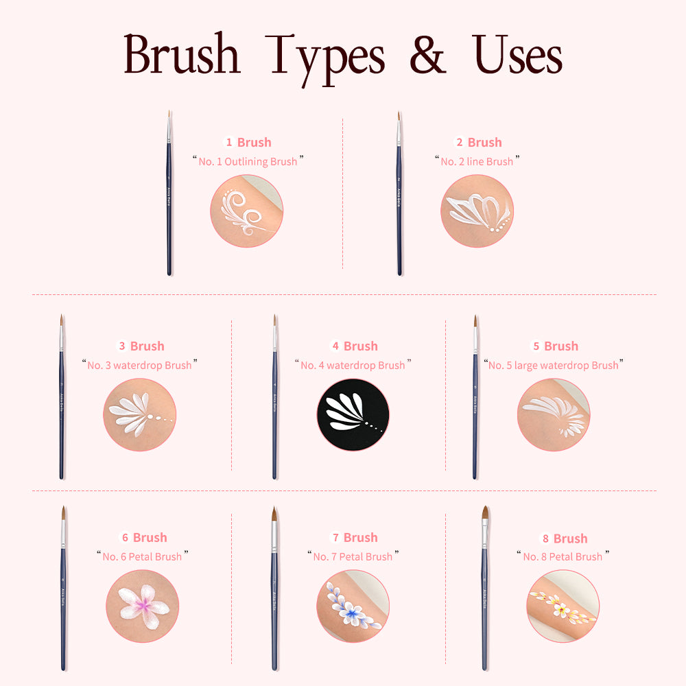 Special pen for children's facial painting, face painting brushes