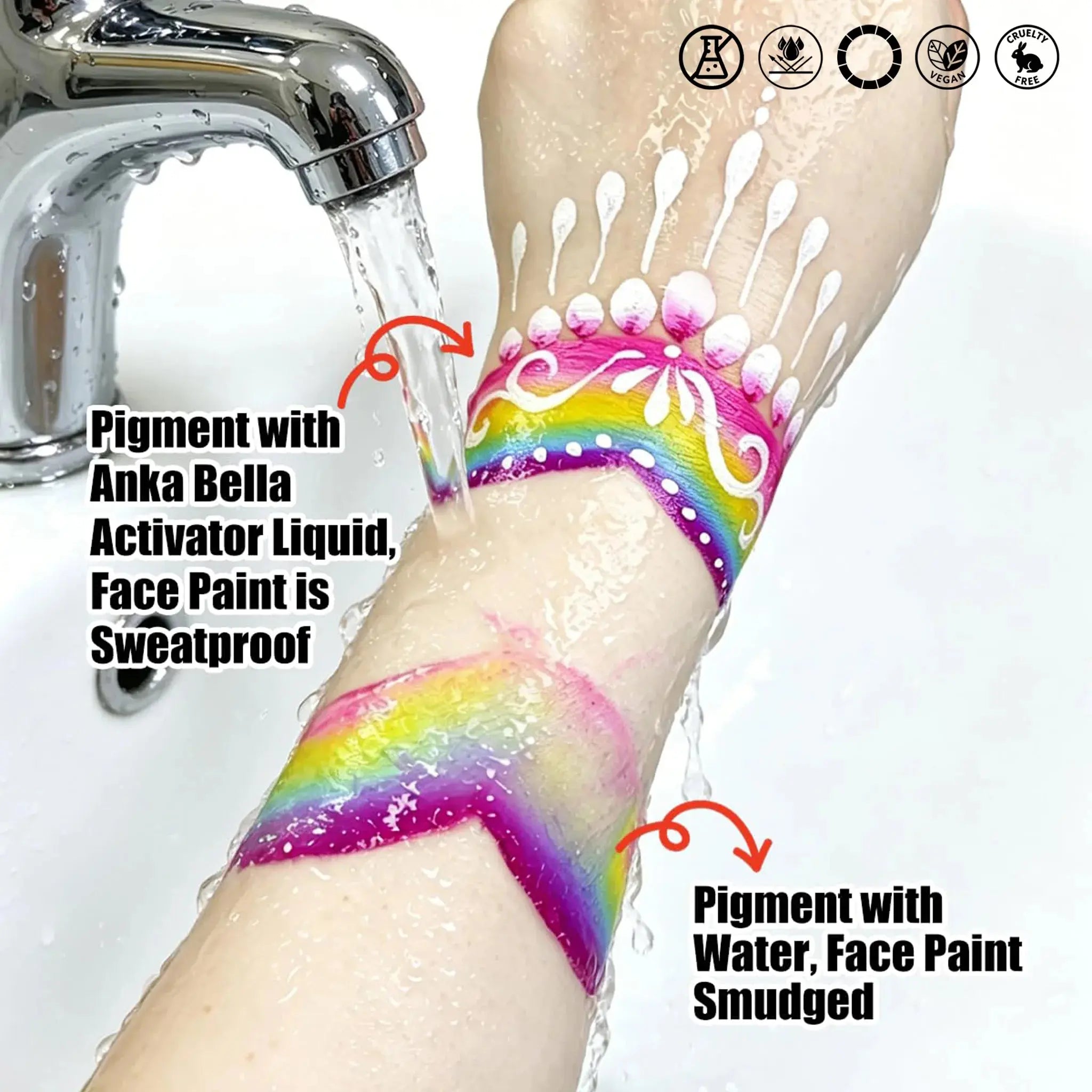 Sweatproof & Long-Wear Mixing Liquid for Water-Activated Cake Makeup Anka Bella