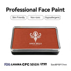 Anka Bella professional matte terracotta face paint, skin friendly non‑toxic hypoallergenic, FDA LHAMA CPC MSDS CPSR certified, size 80×50×17mm