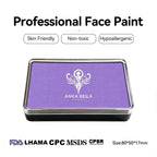 Anka Bella professional matte violet face paint palette, skin friendly non-toxic face body paint