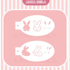 Anka Bella bunny series reusable face paint stencils, cute rabbit shape face painting accessory