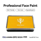 Anka Bella professional matte bright yellow face paint palette, skin friendly non-toxic face body paint