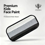 Anka Bella premium kids water-based face paint palette, 3 grayscale stripe face body paint in black tin for costume and face painting