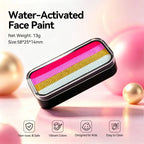 Anka Bella water-activated pink gold face paint tin palette, 13g 58*25*14mm non-toxic vibrant pigment easy to clean for kids princess costume makeup